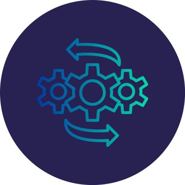 İşlem Satırı Gradyan Çemberi Simgesi