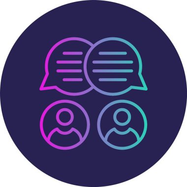 İletişim Hattı Gradyan Çemberi Simgesi