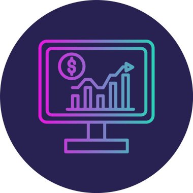 Veri Analizi Satırı Gradyan Çemberi Simgesi