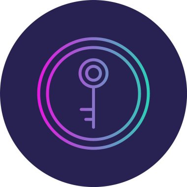 Anahtar Satırı Gradyan Çemberi Simgesi