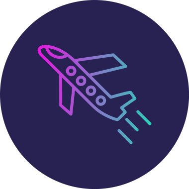 Uçuş Çizgisi Gradyan Çemberi Simgesi