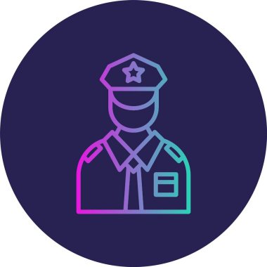 Polis Hattı Gradyan Çemberi Simgesi