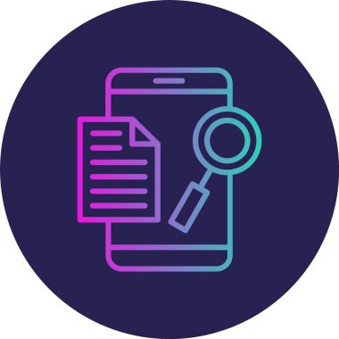 Araştırma Satırı Gradyan Çemberi Simgesi