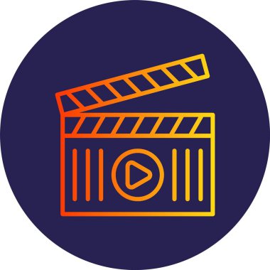 Alkış Satırı Gradyan Çemberi Simgesi