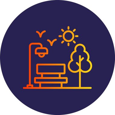 Park Satırı Gradyan Çemberi Simgesi