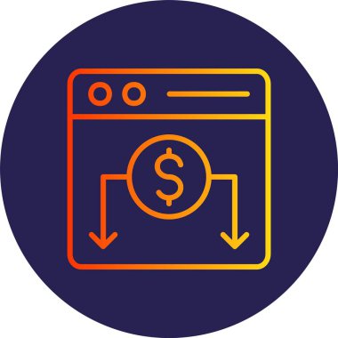 Svg Satırı Gradyan Çemberi Simgesi