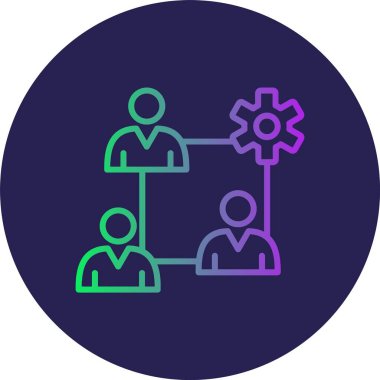 Yapı Satırı Gradyan Çemberi Simgesi