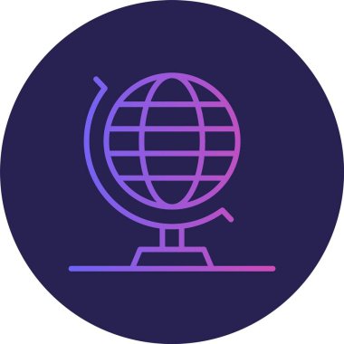 Dünya Çizgisi Gradyan Çemberi Simgesi