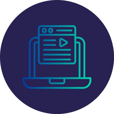 Web Sitesi Satırı Gradyan Çemberi Simgesi Günlüğü