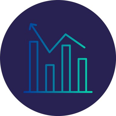 Grafik Çizgisi Gradyan Çemberi Simgesi