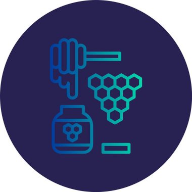 Bal Satırı Gradyan Çemberi Simgesi