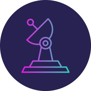 Radar Çizgisi Gradyan Çemberi Simgesi