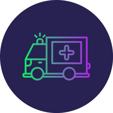 Ambulans Hattı Gradyan Çemberi Simgesi