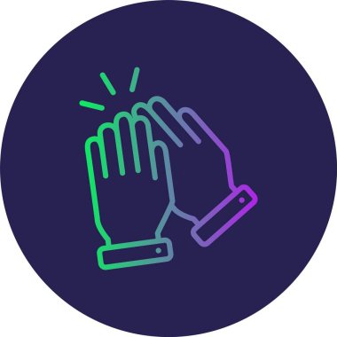 Alkış Çizgisi Gradyan Çemberi Simgesi