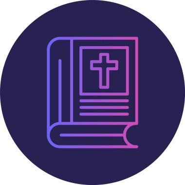 İncil Satırı Gradyan Çemberi Simgesi