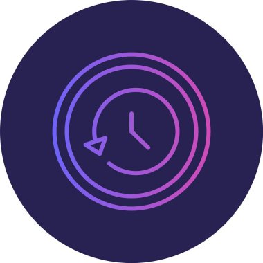 Geçmiş Satırı Gradyan Çemberi Simgesi