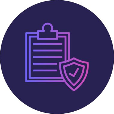 Sigorta Çizgisi Gradyan Çemberi Simgesi