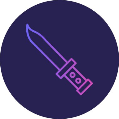 Bıçak Çizgisi Gradyan Çemberi Simgesi