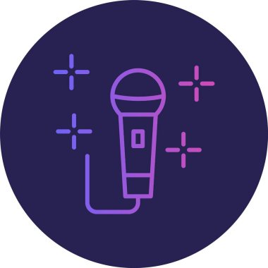 Mikrofon Hattı Gradyan Çemberi Simgesi