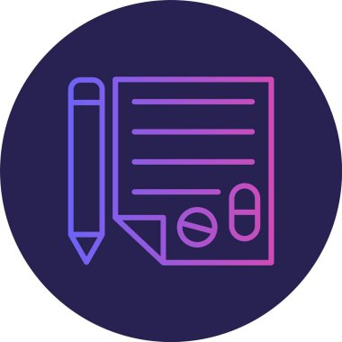 Reçete Satırı Gradyan Çemberi Simgesi