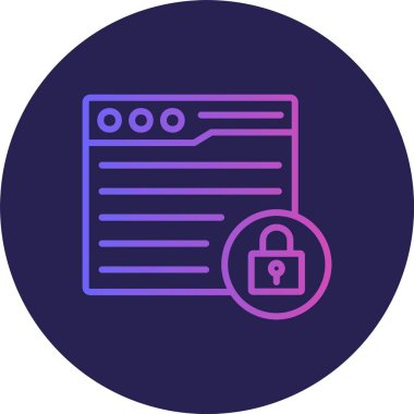 Web Sayfası Gradyan Çemberi Simgesi