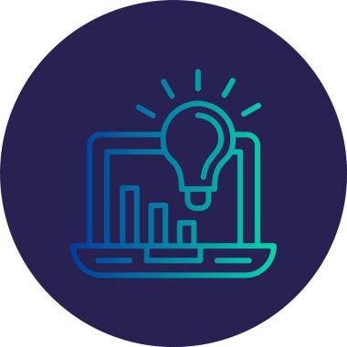 Yaratıcı Satır Gradyan Çemberi Simgesi