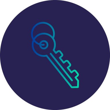 Anahtar Satırı Gradyan Çemberi Simgesi