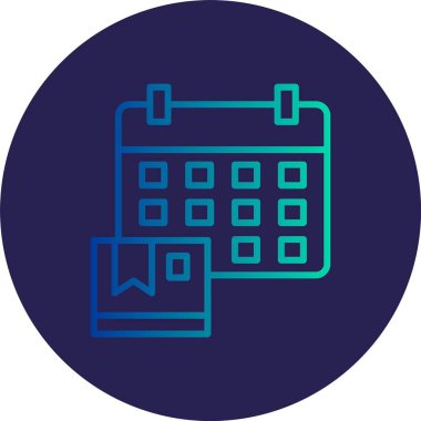 Lojistik Çizgisi Gradyan Çemberi Simgesi