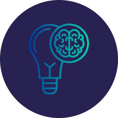 Zihin Satırı Gradyan Çemberi Simgesi