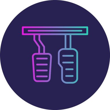 Fren Pedalı Gradyan Çemberi Simgesi