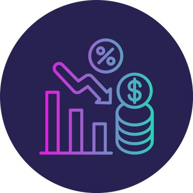 Faiz Oranı Gradyan Çemberi Simgesi