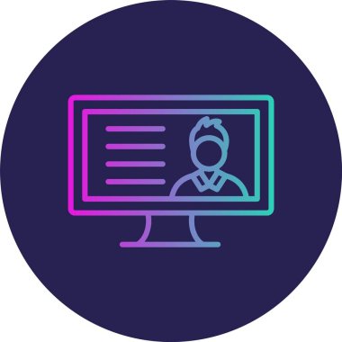 Kullanıcı Satırı Gradyan Çemberi Simgesi