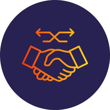 Ortak Satır Gradyan Çemberi Simgesi