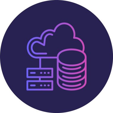 Veritabanı Satırı Gradyan Çemberi Simgesi