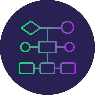 Akış Çizelgesi Gradyan Çemberi Simgesi