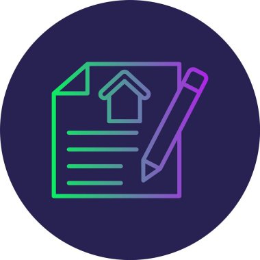 Anlaşma Çizgisi Gradyan Çemberi Simgesi