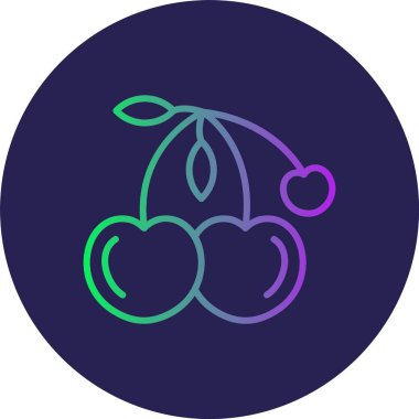 Kiraz Çizgisi Gradyan Çemberi Simgesi