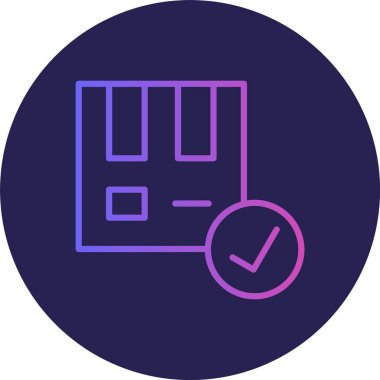 Teslimat Kutusu Satırı Gradyan Çemberi Simgesi