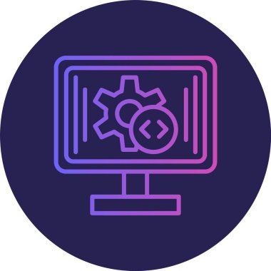 Geliştirme Çizgisi Gradyan Çemberi Simgesi