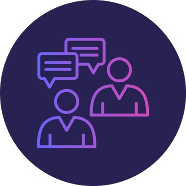 Tartışma Satırı Gradyan Çemberi Simgesi