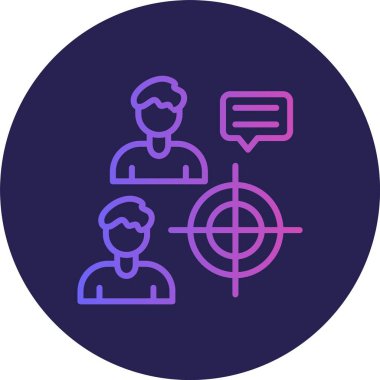 Grup Satırı Gradyan Çemberi Simgesini Odakla