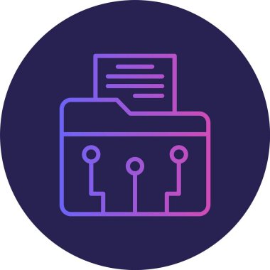 Dizin Satırı Gradyan Çemberi Simgesi