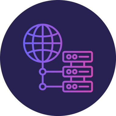 Sunucu Satırı Gradyan Çemberi Simgesi