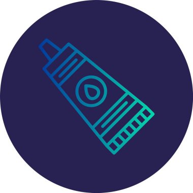 Boya Tüpü Çizgisi Gradyan Çemberi Simgesi