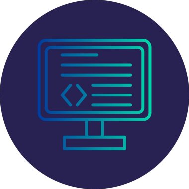 Programlama Satırı Gradyan Çemberi Simgesi