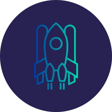 Uzay gemisi Çizgisi Gradyan Çemberi Simgesi