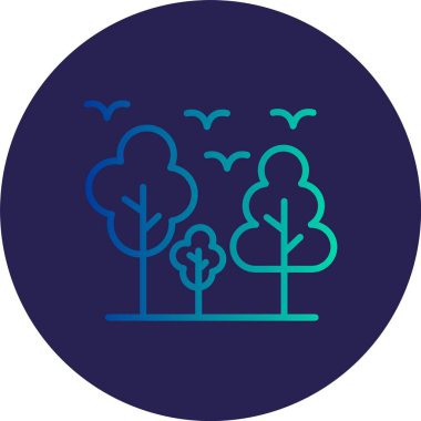 Ağaç Çizgisi Eğim Çemberi Simgesi