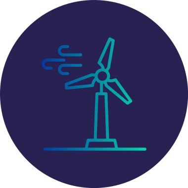 Yel değirmeni Çizgisi Gradyan Çemberi Simgesi