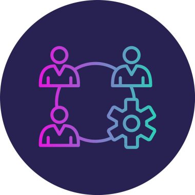 Ortak Satır Gradyan Çemberi Simgesi