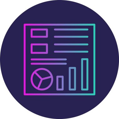 Infographic Satır Gradyan Çemberi Simgesi